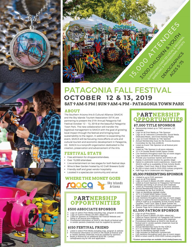 Fall Festival Sponsorship Opportunities Visit the Sky Islands of Arizona